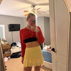 Beginning Boutique Sunny Yellow Mini Skirt